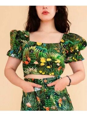 Samantha Pleet dream floral cropped top